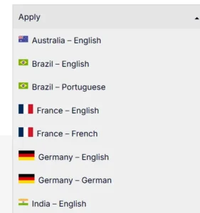 google ads financial services country from list